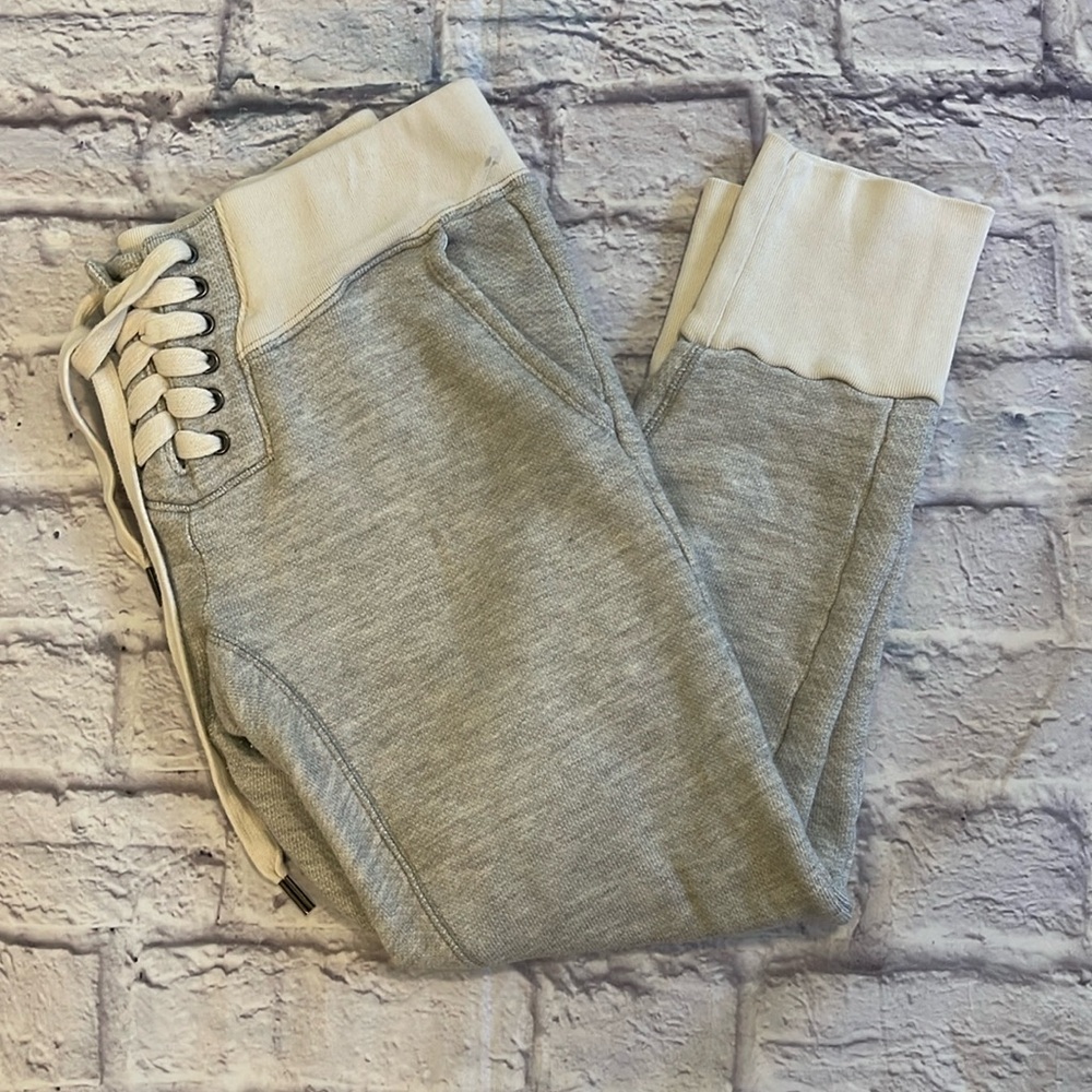 NSF Size Medium Heathered Light Gray Joggers with Laceup